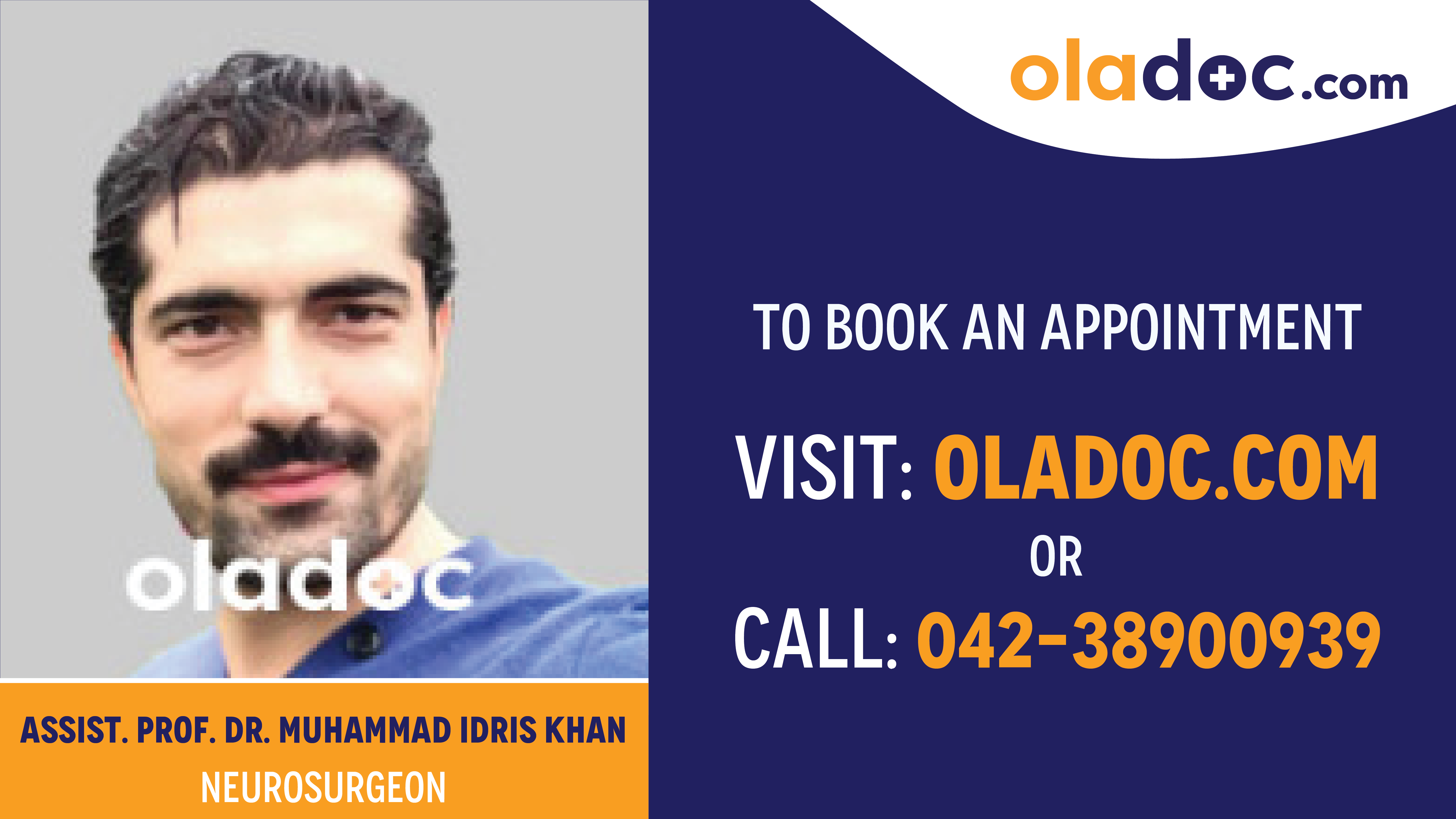 Book appointment with Dr.Muhammad Idris Khan-best Neurosurgeon in Peshawar